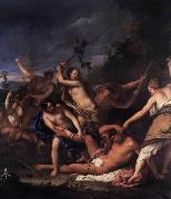 Gregorio Lazzarini Orpheus and the Bacchantes oil painting reproduction